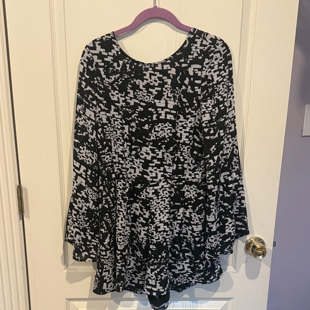 Cotton On Black and White Patterned Romper